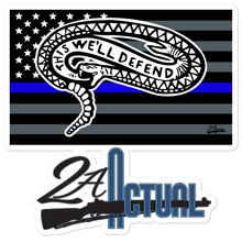 Load image into Gallery viewer, 2AA Sticker Set - Thin Blue Line
